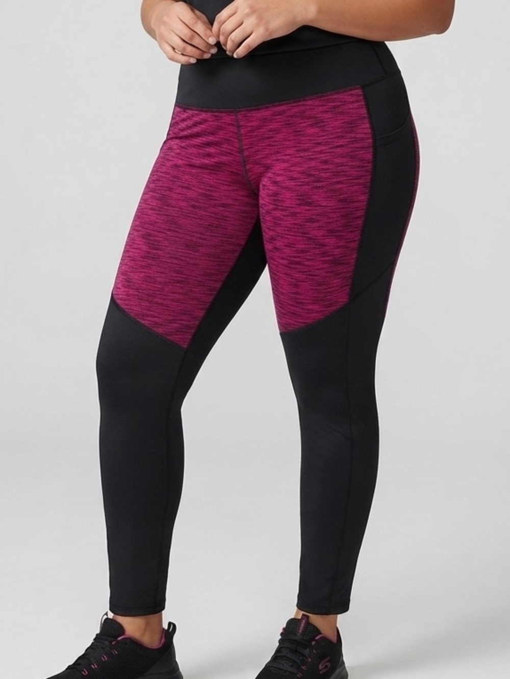 😍CLEARANCE - JOE FRESH ACTIVE Black Fuchsia Leggings XL